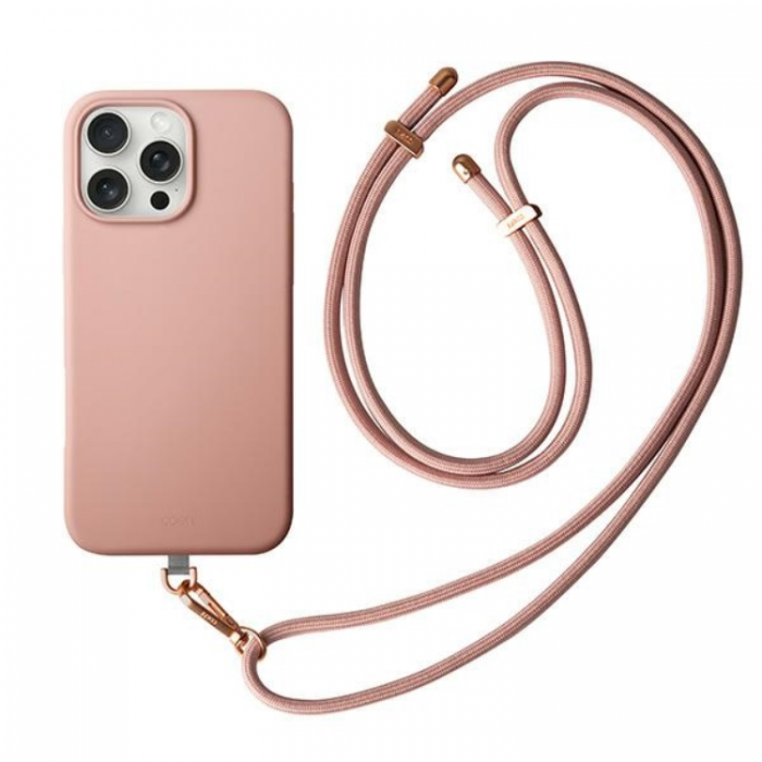 UNIQ - UNIQ iPhone 16 Pro Mobilhalsband Skal Magsafe Coehl Creme - Rosa