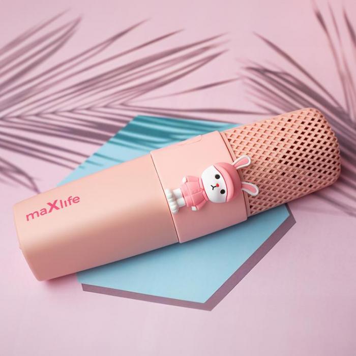 Maxlife - Maxlife Bluetooth Mikrofon med Hgtalare Animal MXBM-500 - Rosa