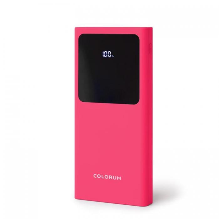 Colorum - Colorum Powerbank 10000mAh 22.5W 1xUSB-C 1xMicro-USB 1xUSB-A - Magenta