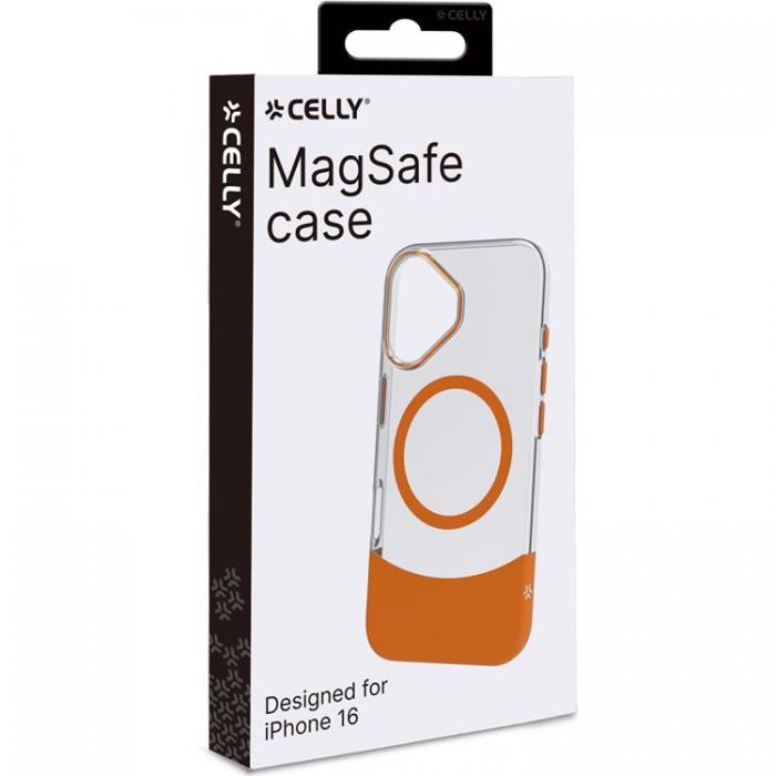 Celly - Celly iPhone 16 Mobilskal MagSafe Magdual - Orange