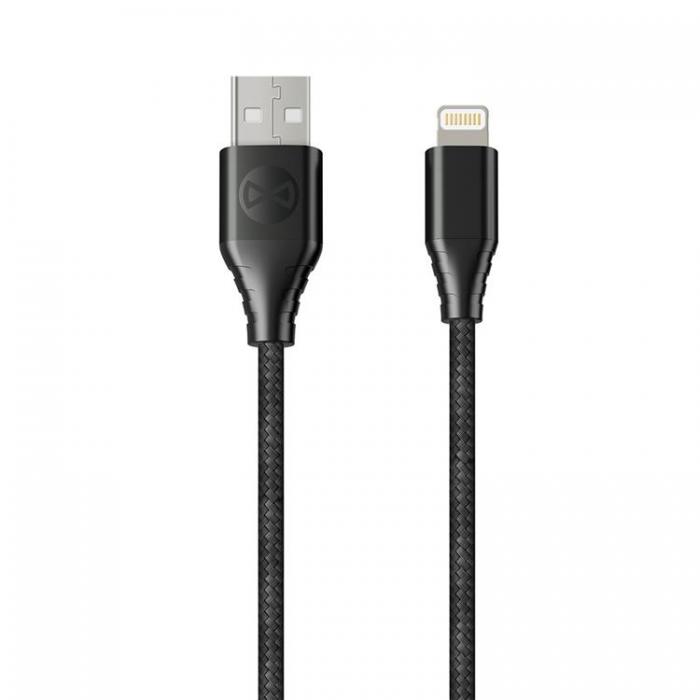 Forever - Forever USB-A till Lightning kabel 1,5m 2,4A - Svart