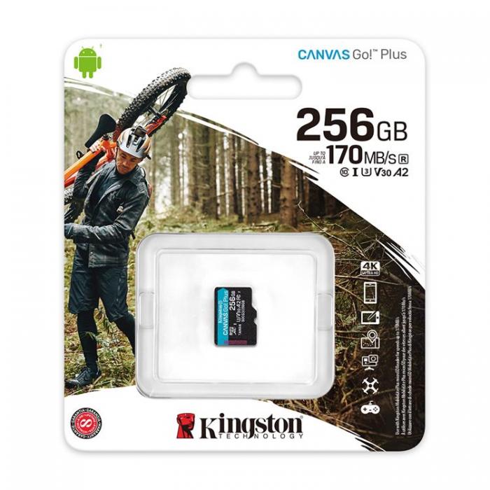 Kingston - Kingston Minneskort 256GB MicroSDXC Canvas Go! Plus