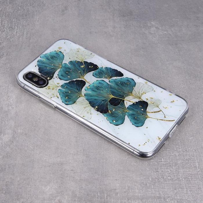 OEM - Xiaomi Redmi Note 10/10S Mobilskal Guld Glam - Leaves