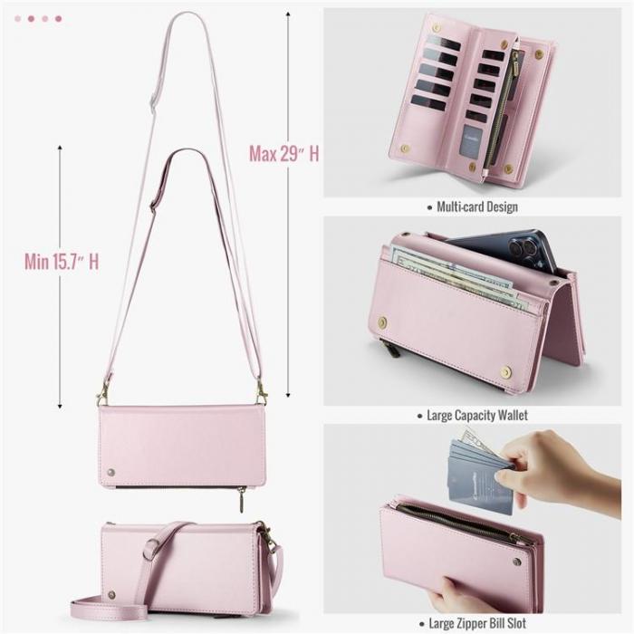 Caseme - CASEME Me10 Crossbody Vskor Zipper - Rosa