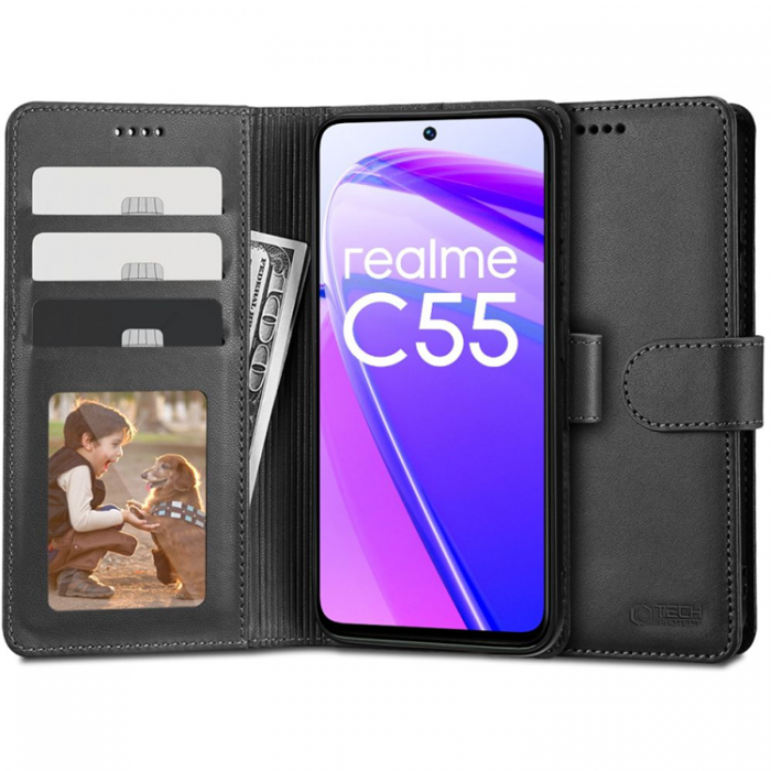 Tech-Protect - Tech-Protect Realme C55 Plnboksfodral - Svart