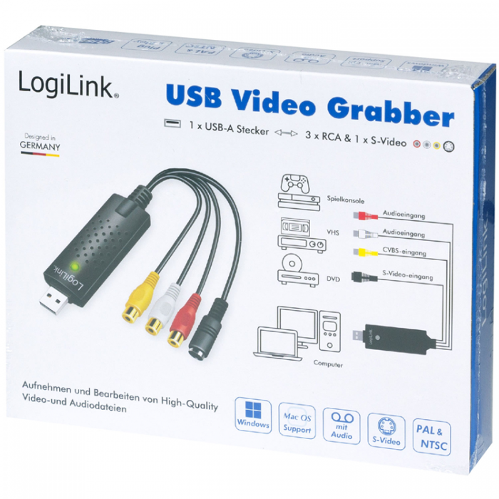 LogiLink - LogiLink USB 2.0 Audio/Video-grabber RCA + SVHS