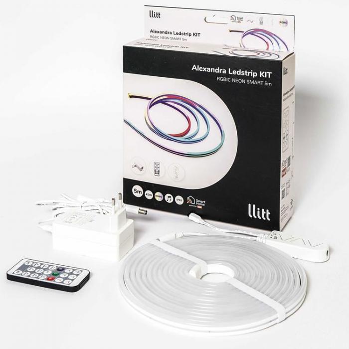 LLITT - LLITT Alexandra Ledstrip kit RGBIC Neon IP65 Smart Tuya WiFi 5m