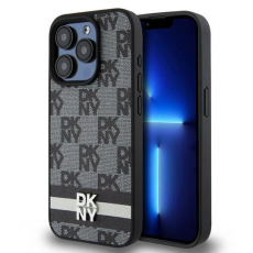 DKNY - DKNY iPhone 15 Pro Max Mobilskal Läder Checkered Mono Pattern