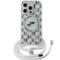 KARL LAGERFELD - Karl Lagerfeld iPhone 15 Pro Mobilskal MagSafe IML Crossbody - Transparent