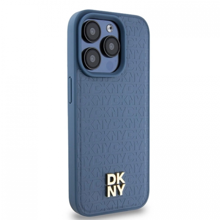 DKNY - DKNY iPhone 15 Pro Mobilskal Magsafe Lder Pattern Metal Logo