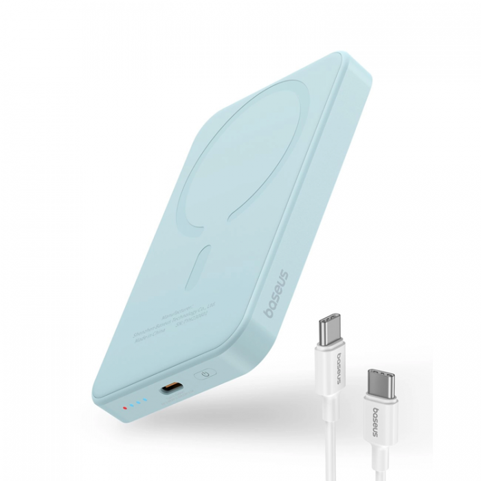 BASEUS - Baseus Powerbank 10000mAh 20W Mini Med USB-C Kabel - Bl