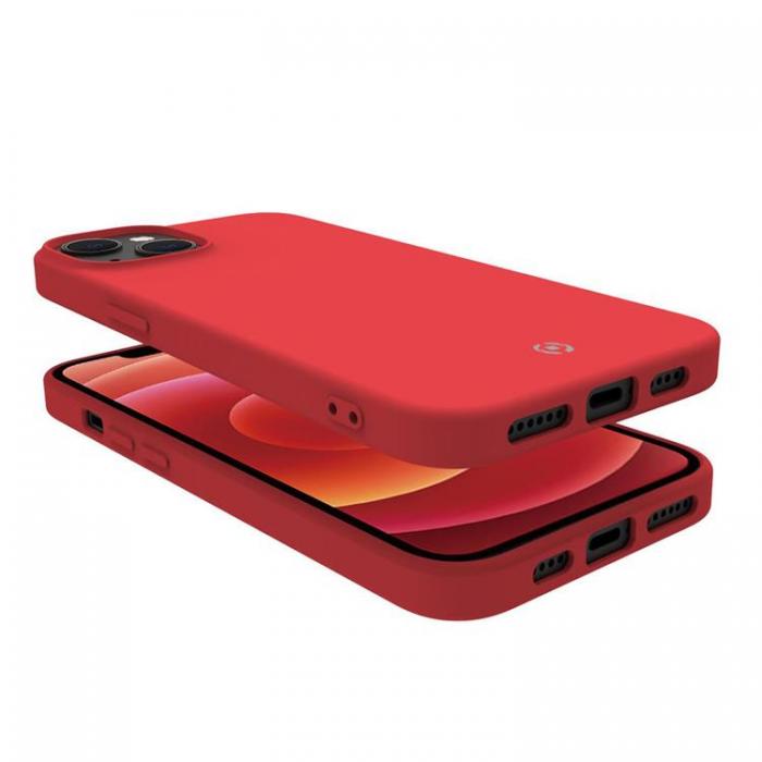 Celly - CELLY iPhone 14 Pro Skal Cromo Soft Rubber - Rd