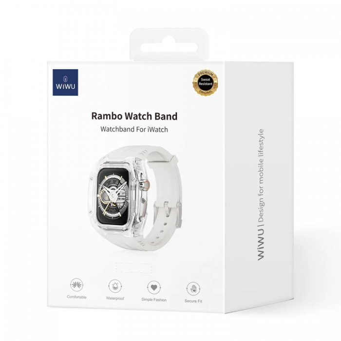 WIWU - WIWU Apple Watch (42/44/45mm) Armband Rambo - Vit