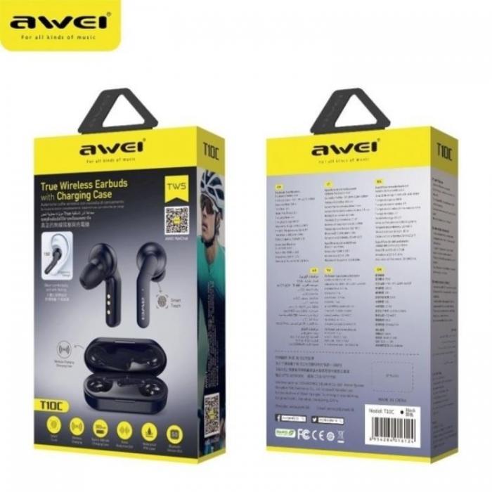 Awei - Awei TWS Bluetooth In-Ear Hrlurar T10C - Svart