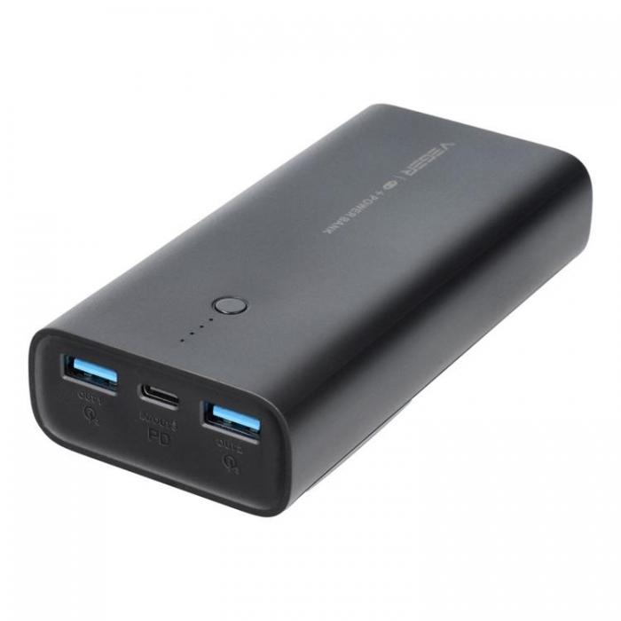 Veger - VEGER Powerbank 10000 mAh PD QC 3.0 20W ACE100 - Svart