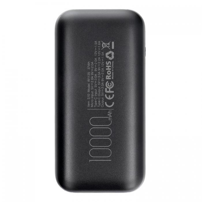 Veger - VEGER Powerbank 10000 mAh PD QC 3.0 3A 20W S10 - Svart