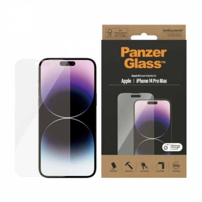 PanzerGlass - PanzerGlass iPhone 14 Pro Hrdat Glas Skrmskydd Classic Fit