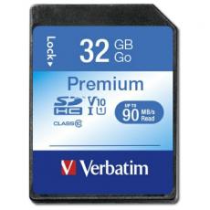 Verbatim - Verbatim Minneskort SDHC 32GB V10 Karta Premium U1 - Svart