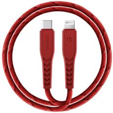 ENERGEA - Energea USB-C till Lightning Kabel 1.5m MFI Nyloflex C94 - Röd