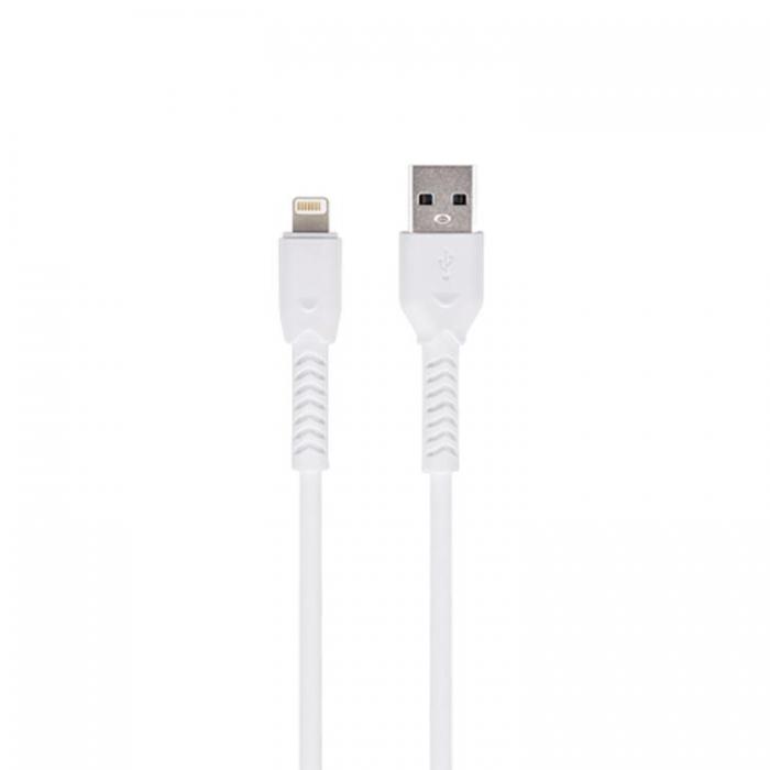 Maxlife - Maxlife USB Till Lightning 1m Kabel 3A MXUC-04 - Vit