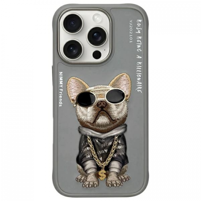 NIMMY - Nimmy iPhone 16 Pro Mobilskal Glasses Cool Dog - Gr