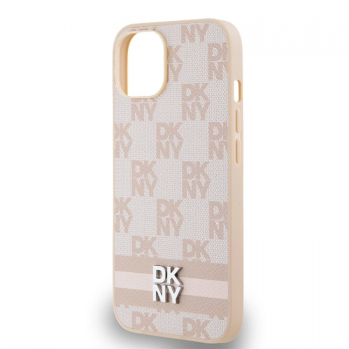 DKNY - DKNY iPhone 15/14/13 Mobilskal Lder Checkered Mono Pattern