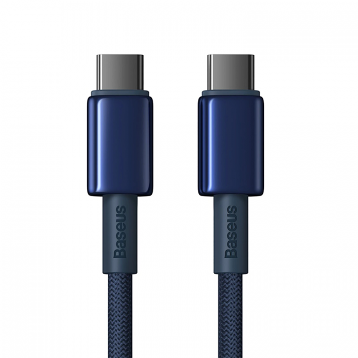 BASEUS - Baseus USB-C till USB-C kabel 100W 1m Tungsten Gold - Marinbl