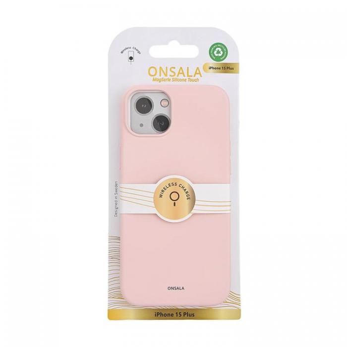 Onsala - Onsala iPhone 15 Plus Mobilskal MagSafe Silikon - Rosa