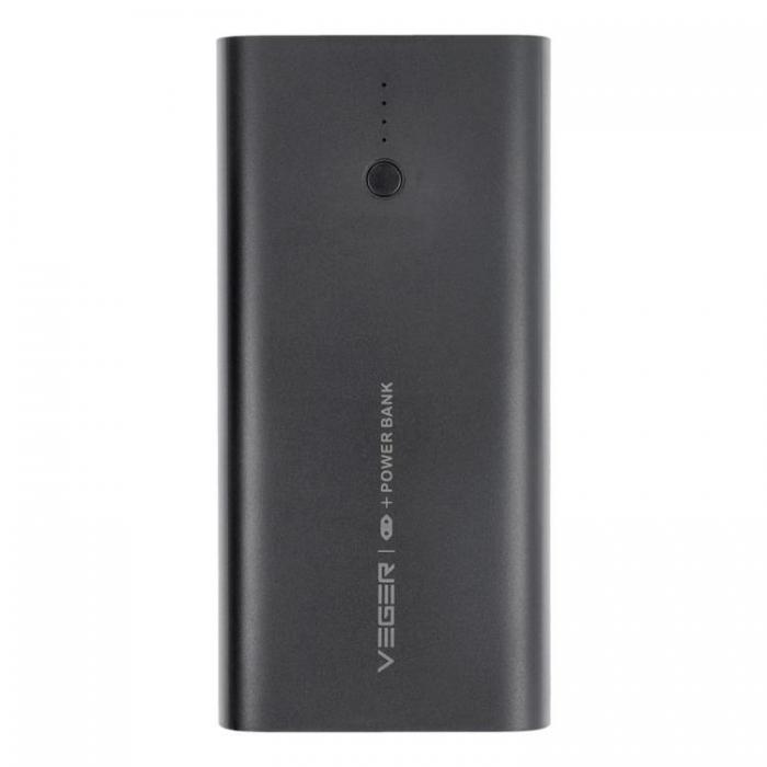 Veger - VEGER Powerbank 10000 mAh PD QC 3.0 20W ACE100 - Svart