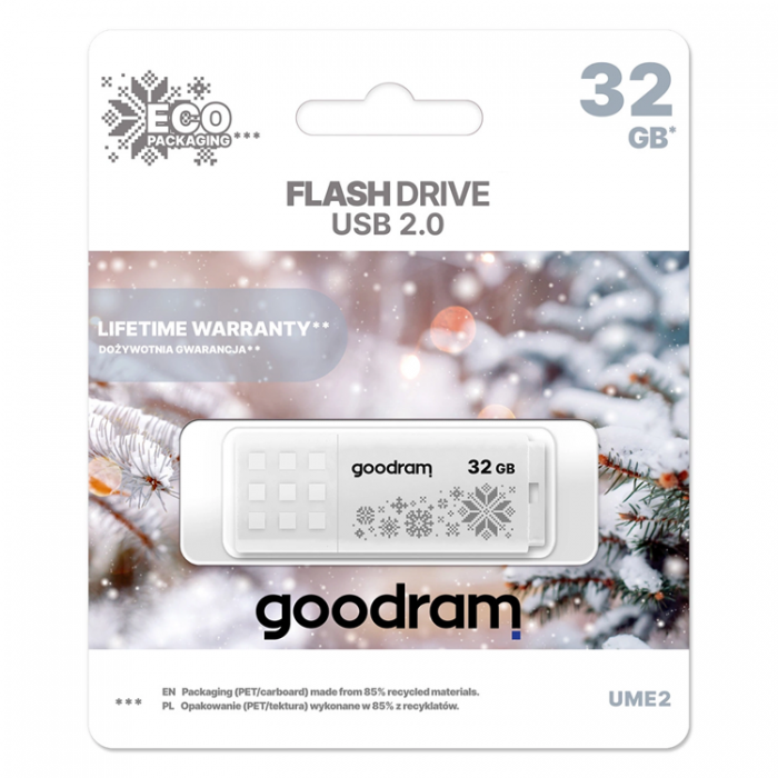 Goodram - Goodram 32 GB Pendrive USB UME2 Winter - Vit