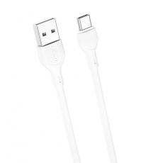 XO - XO USB-A Till USB-C Kabel 1m 2.1A NB200 - Vit