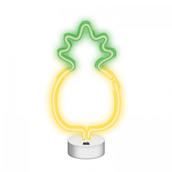 Neolia - Neolia LED Neon PINEAPPLE P Stativ NNE05 - Gul/Grn