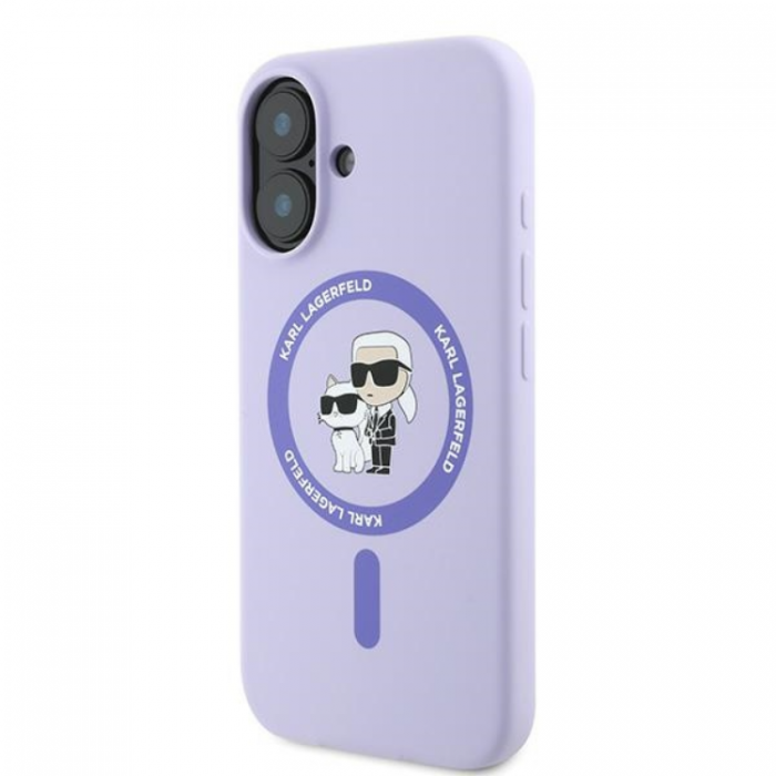 KARL LAGERFELD - KARL LAGERFELD iPhone 16 Plus Mobilskal Magsafe Silikon Heads Ring