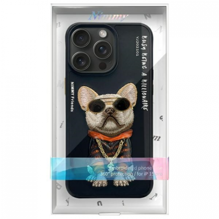 NIMMY - Nimmy iPhone 15 Pro Max Mobilskal Glasses Cool Dog - Svart