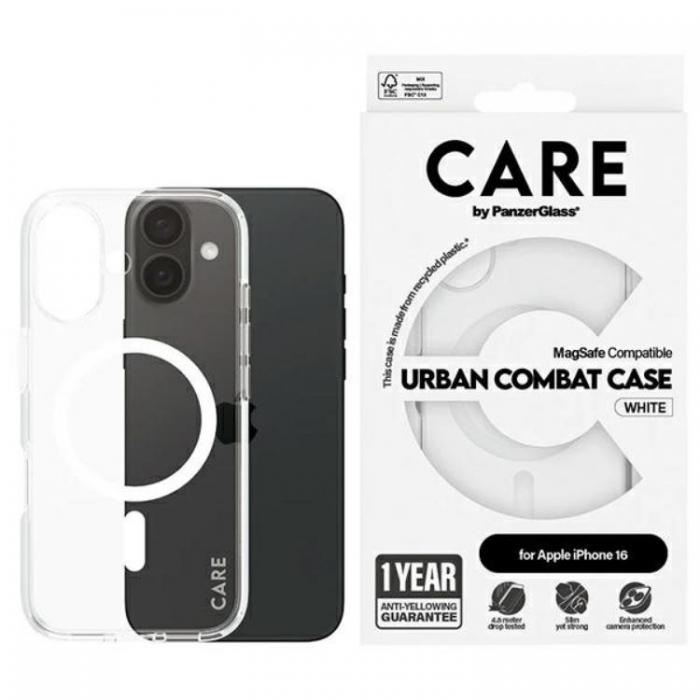 PanzerGlass - CARE By PanzerGlass iPhone 16 Mobilskal MagSafe - Vit