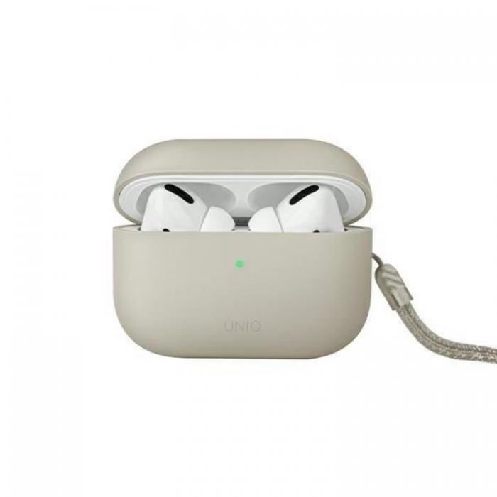 UNIQ - UNIQ AirPods Pro 2 Skal Lino Silikon - Beige Ivory