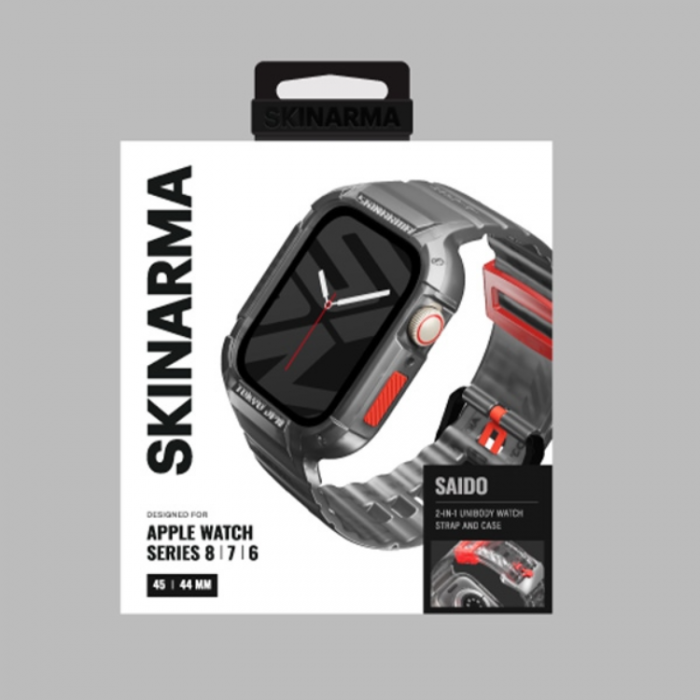 Skinarma - Skinarma Apple Watch (44/45mm) Armband Saido - Smoke