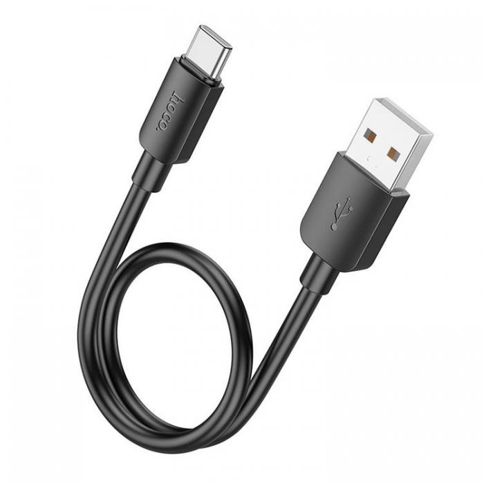 Hoco - Hoco USB-C till USB-A kabel 0.25m 27W - Svart