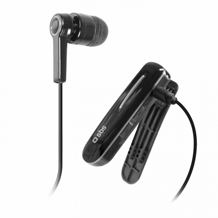 SBS - SBS In-Ear Trdlsa Hrlurar med Clip - Svart