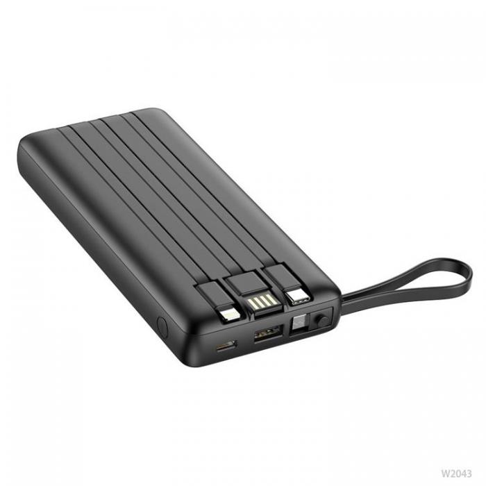 Veger - VEGER Powerbank 20000 mAh med Lightning/Typ-C/Micro-USB Kablar C20