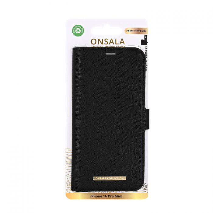 Onsala - Onsala iPhone 16 Pro Max Plnboksfodral MagSafe Eco - Svart