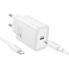 Hoco - HOCO Snabbladdare USB-C 30W USB-C/Lightning Kabel PD QC N62