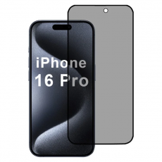 A-One Brand - iPhone 16 Pro Härdat Glas Skärmskydd Privacy - Svart