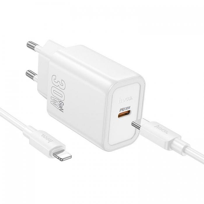 Hoco - HOCO Snabbladdare USB-C 30W USB-C/Lightning Kabel PD QC N62