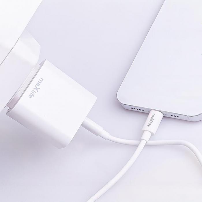 Maxlife - Maxlife Vggladdare USB/USB-C 20W med USB-C/USB-C Kabel QC PD