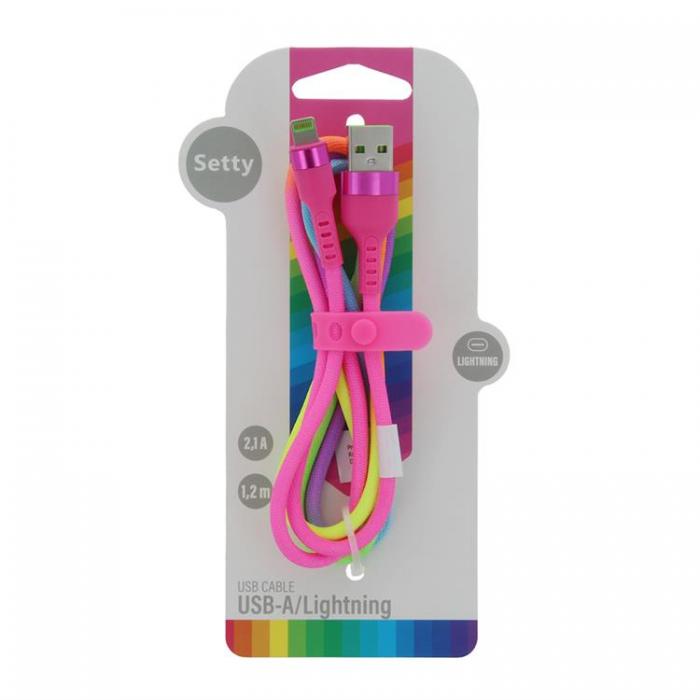 Setty - Setty USB-C/Lightning Kabel 1.2m 2.1A KNA-L-1.22.113 Regnbge