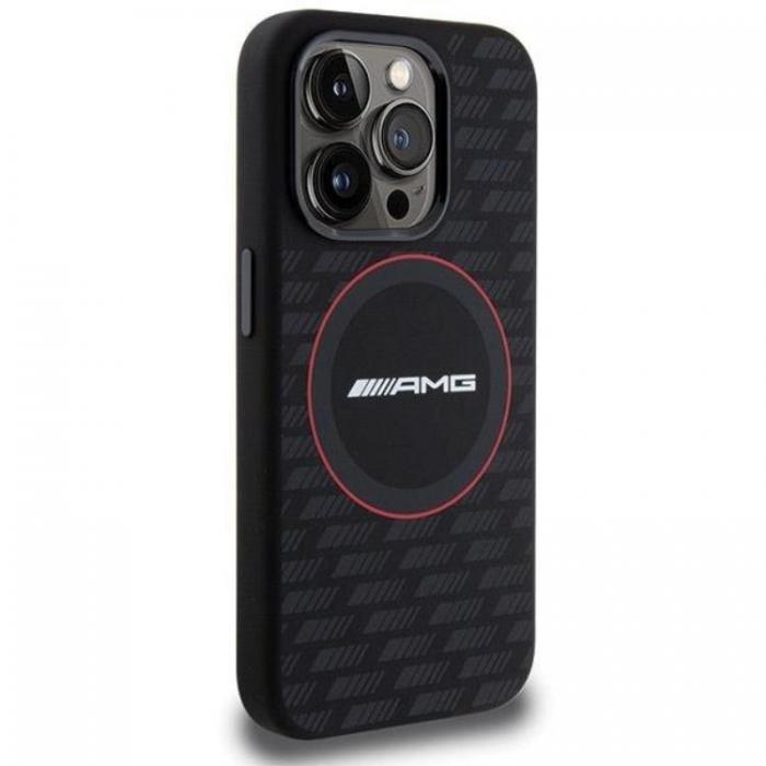 Mercedes - AMG iPhone 15 Pro Max Mobilskal MagSafe Silikon Carbon Pattern