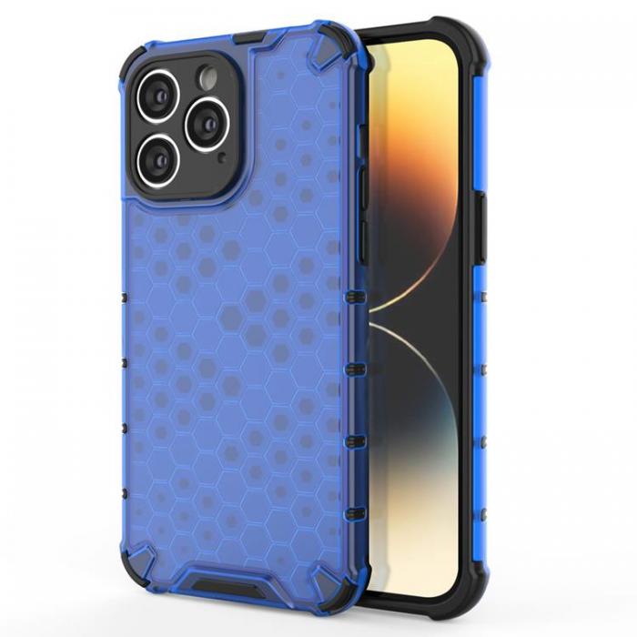 A-One Brand - iPhone 14 Pro Max Skal Honeycomb Armored Hybrid - Bl