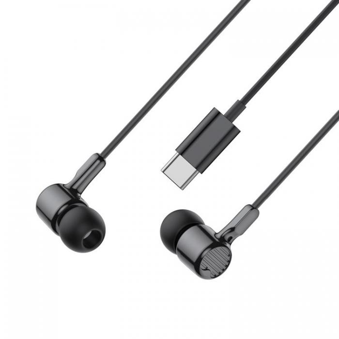 XO - XO In-Ear Trdbundna Hrlurar USB-C EP81 - Svart