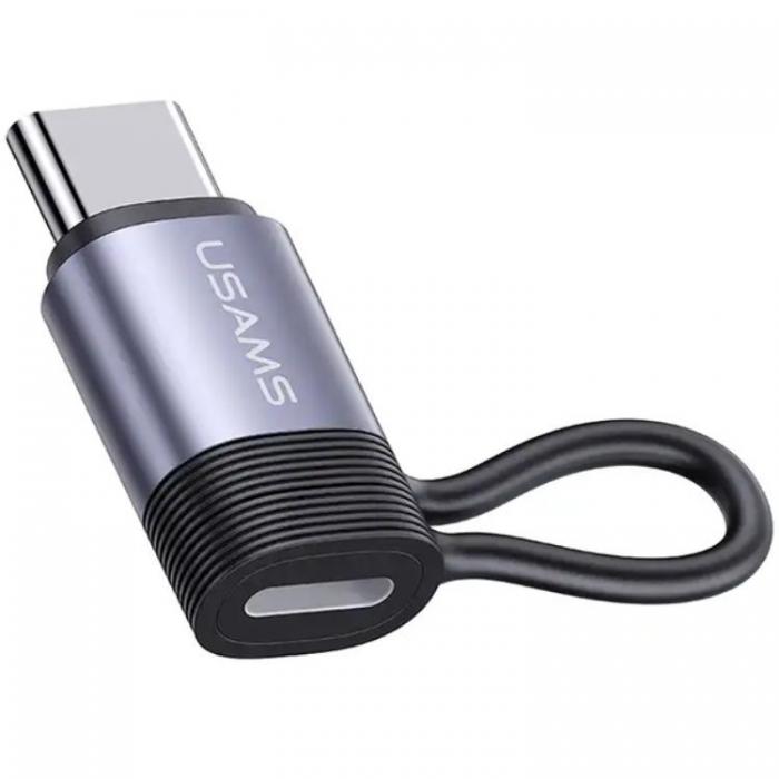 USAMS - USAMS Lightning till USB-C Adapter 30W AU17 - Stl